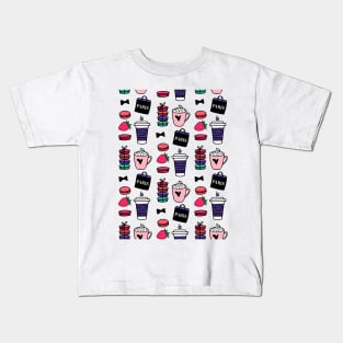 Sweet shopping in Paris pattern Kids T-Shirt